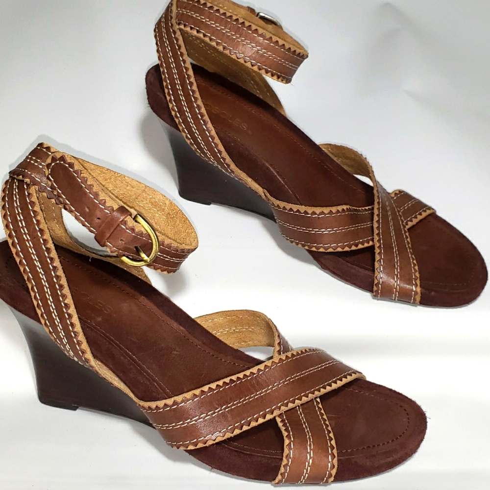 Womens aerosoles wedges shoes size 9 Leather